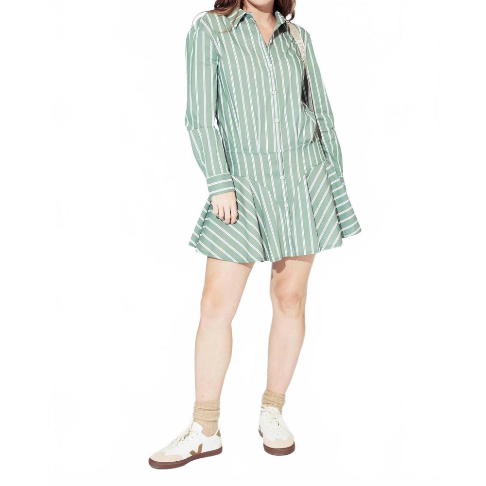 NEW SAYLOR naeem stripe shirtdress in juniper